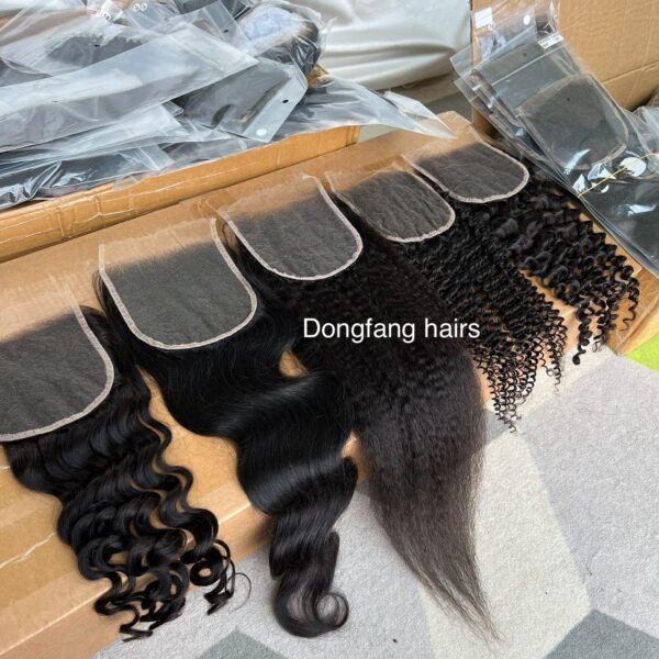 Grade 12A Kinky Curly packet hair set. 3 bundles+ 5x5 HD closure - Image 4