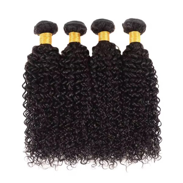 Grade 12A Kinky Curly packet hair set. 3 bundles+ 5x5 HD closure - Image 3