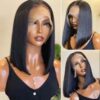 13x4 Lace frontal bob wig human hair