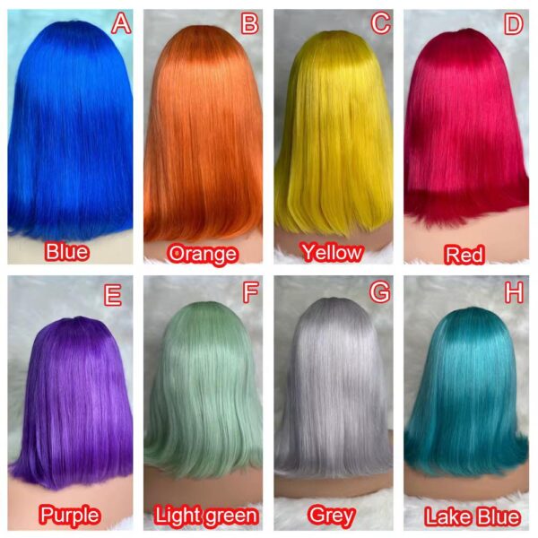 Orange Ginger Straight Bob 13x4 lace wig - Image 2