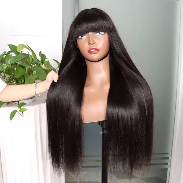 Brazilian straight fringe human hair wig - Image 2