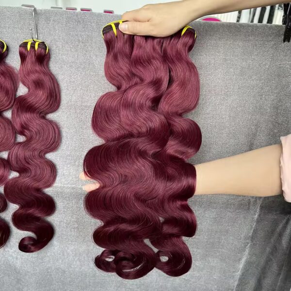 Brazilian 99J color body wave human hair bundles - Image 2