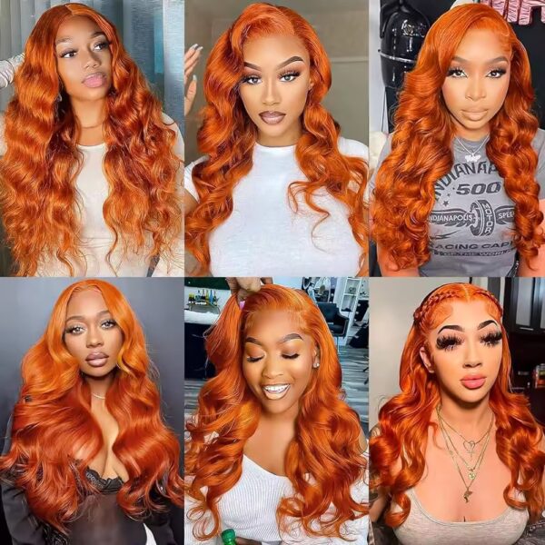 Brazilian #350 Ginger orange body wave human hair bundle - Image 2