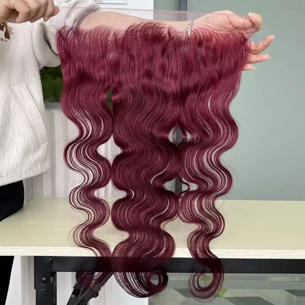 Brazilian Color 99j/#4/#35/P4/27 Matching Frontal/Closure - Image 4