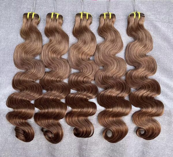 Brazilian Color 1B/30 & #4 wavy/straight Human Hair Bundle - Image 3